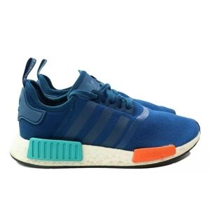 Adidas NMD R1 Men’s Size 8 Blue Night Orange Shoes